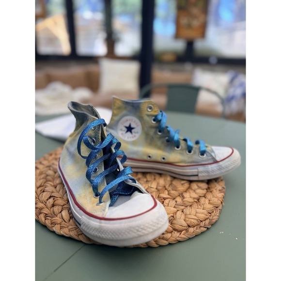 Converse Tie-Dye High Top Sneakers One If A Kind Hand Dyed M6 W8 - Picture 2 of 12